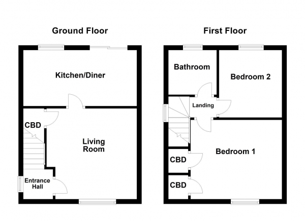 Floor Plan Image for 2 Bedroom Semi-Detached House for Sale in Twain Crescent, Castleford