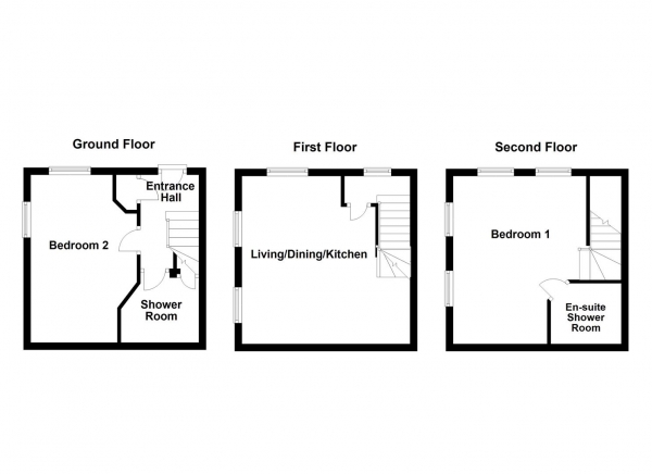 Floor Plan Image for 2 Bedroom End of Terrace House for Sale in Fallbrook Road, Castleford