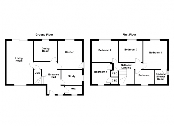 Floor Plan Image for 4 Bedroom Detached House for Sale in Estcourt Road, Darrington, Pontefract