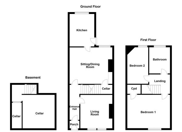 Floor Plan Image for 2 Bedroom Property for Sale in Morrison Street, Castleford