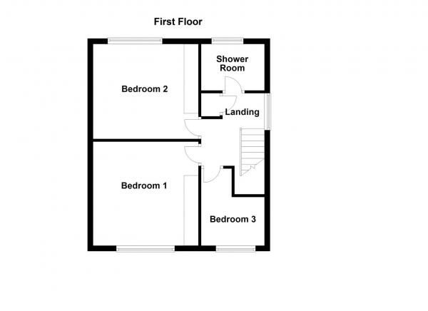 Floor Plan Image for 3 Bedroom Detached House for Sale in Waulk Mill Close, Upton, Pontefract