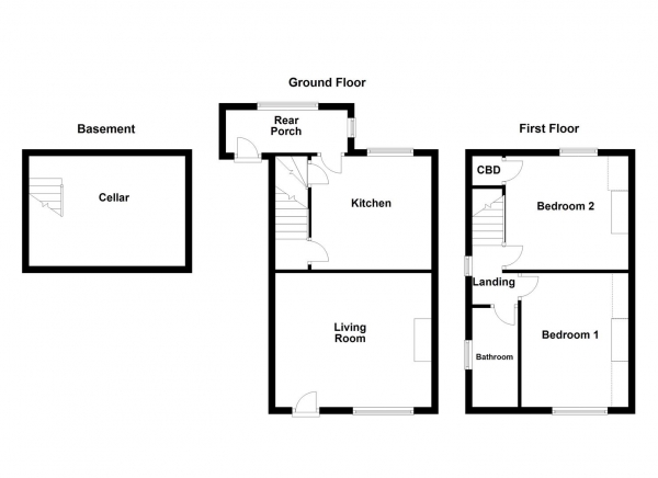 Floor Plan Image for 2 Bedroom Semi-Detached House for Sale in Quarry View, Ackworth, Pontefract