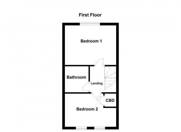 Floor Plan Image for 2 Bedroom Semi-Detached House for Sale in Warren Court, Featherstone, Pontefract