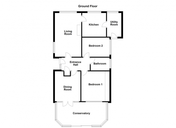 Floor Plan Image for 2 Bedroom Property for Sale in Hillside, Byram, Knottingley