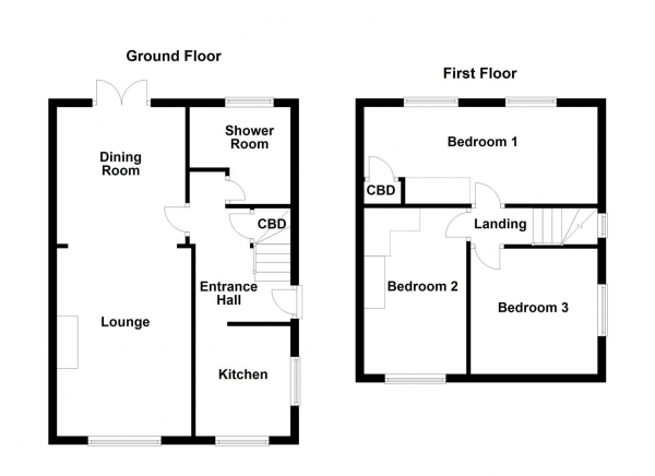 Floor Plan Image for 3 Bedroom Semi-Detached Bungalow for Sale in Carlton View, Allerton Bywater, Castleford