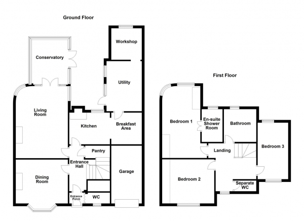 Floor Plan Image for 3 Bedroom Detached House for Sale in Carleton Road, Pontefract