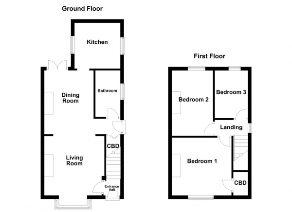 Floor Plan Image for 3 Bedroom Semi-Detached House for Sale in Dawes Avenue, Castleford