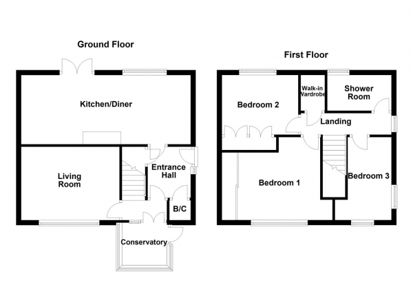 Floor Plan Image for 3 Bedroom Semi-Detached House for Sale in Common Road, Kinsley, Pontefract