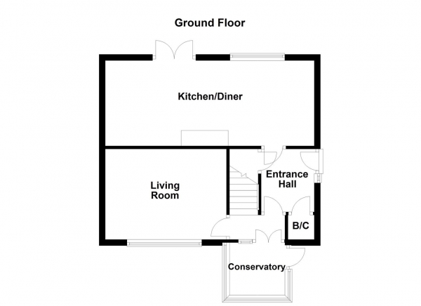 Floor Plan Image for 3 Bedroom Semi-Detached House for Sale in Common Road, Kinsley, Pontefract