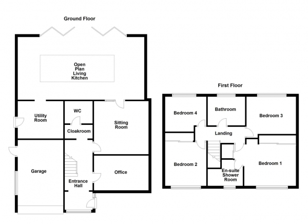 Floor Plan Image for 4 Bedroom Detached House for Sale in Carleton Green Close, Pontefract