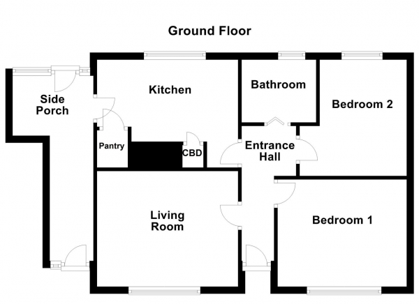 Floor Plan Image for 2 Bedroom Semi-Detached Bungalow for Sale in Stockingate, South Kirkby, Pontefract