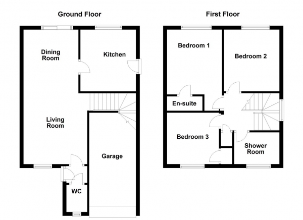 Floor Plan Image for 3 Bedroom Detached House for Sale in Langdale Drive, Altofts, Normanton