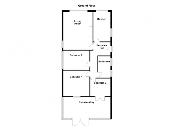 Floor Plan Image for 3 Bedroom Detached Bungalow for Sale in Hallgarth Road, Thorpe Audlin, Pontefract