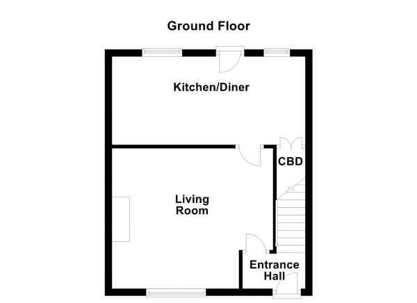 Floor Plan Image for 2 Bedroom End of Terrace House for Sale in Calverley Green Road, Altofts, Normanton