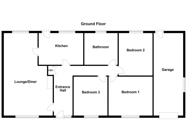 Floor Plan Image for 3 Bedroom Detached Bungalow for Sale in Beacon View, Kirkby Close, South Kirkby, Pontefract