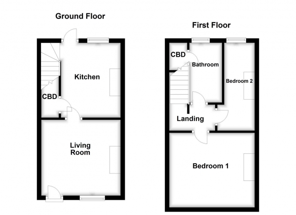 Floor Plan Image for 2 Bedroom Terraced House for Sale in Ambler Street, Castleford