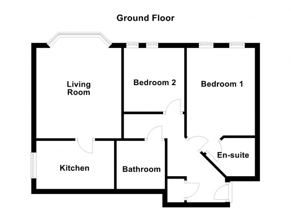 Floor Plan for 2 Bedroom Apartment for Sale in Gleneagles Drive, Normanton, WF6, 1WD -  &pound115,000