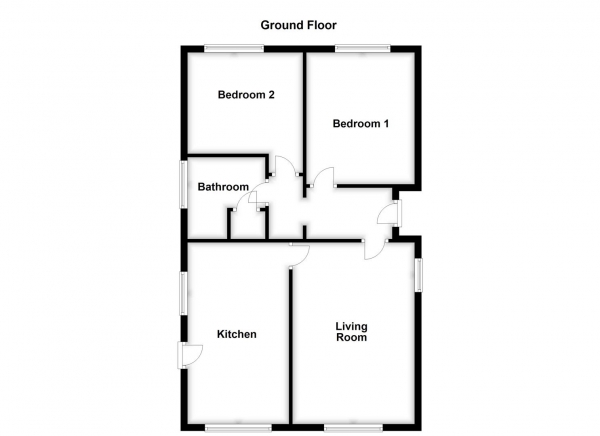 Floor Plan Image for 2 Bedroom Detached Bungalow for Sale in Ryecroft Gardens, Eggborough, Goole