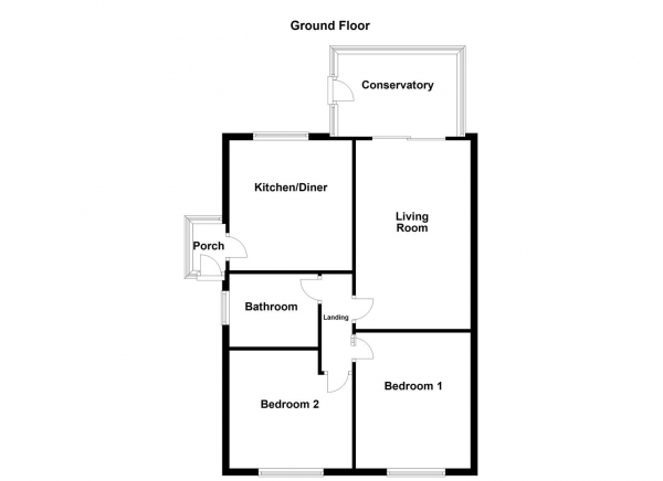 Floor Plan Image for 2 Bedroom Bungalow for Sale in Newlaithes Crescent, Normanton