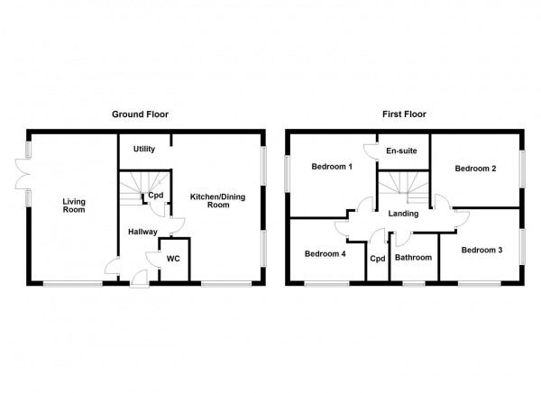 Floor Plan Image for 4 Bedroom Detached House for Sale in Stanley Main Avenue, Featherstone, Pontefract