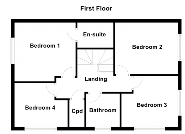 Floor Plan Image for 4 Bedroom Detached House for Sale in Stanley Main Avenue, Featherstone, Pontefract