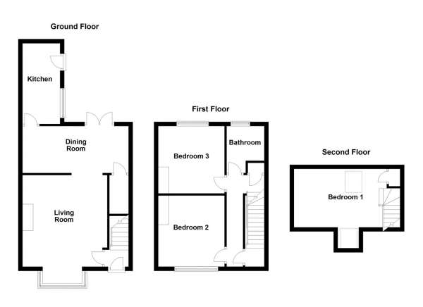 Floor Plan Image for 3 Bedroom Terraced House for Sale in Dalefield Road, Normanton