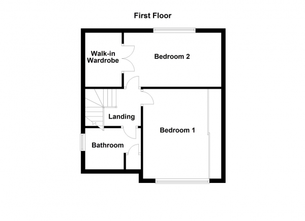 Floor Plan for 3 Bedroom Semi-Detached Bungalow for Sale in St. Marys Avenue, Altofts, WF6, 2PU -  &pound240,000