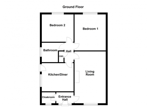 Floor Plan Image for 2 Bedroom Detached Bungalow for Sale in Wheatley Avenue, Normanton