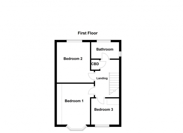 Floor Plan Image for 3 Bedroom Semi-Detached House for Sale in The Grove, Normanton