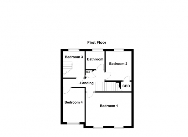 Floor Plan Image for 4 Bedroom Semi-Detached House for Sale in Meadow Brook Close, Normanton