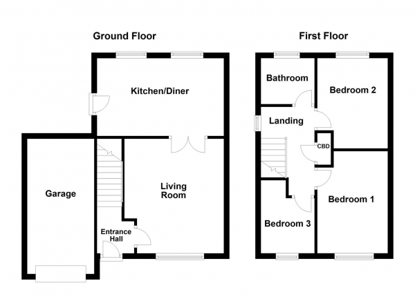 Floor Plan Image for 3 Bedroom Detached House for Sale in Langdale Avenue, Altofts, Normanton
