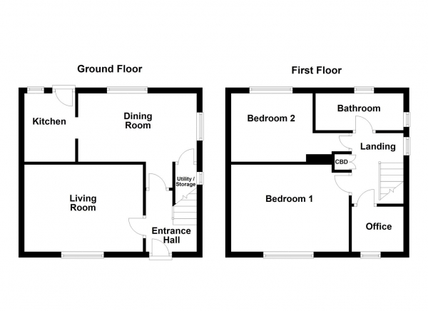 Floor Plan Image for 2 Bedroom Semi-Detached House for Sale in Chestnut Crescent, Normanton