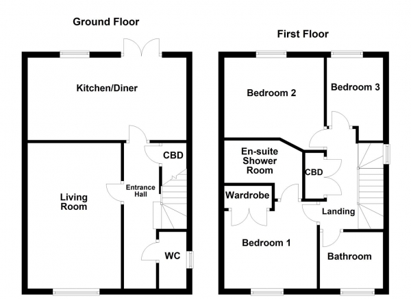 Floor Plan Image for 3 Bedroom Detached House for Sale in Wheldon Road, Castleford