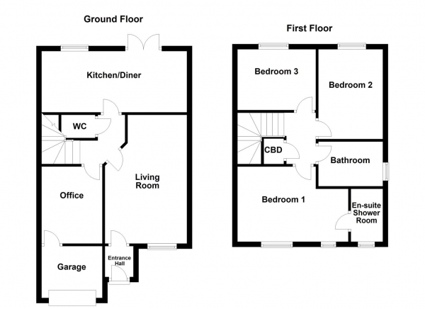 Floor Plan Image for 3 Bedroom Semi-Detached House for Sale in Friarwood Court, Pontefract