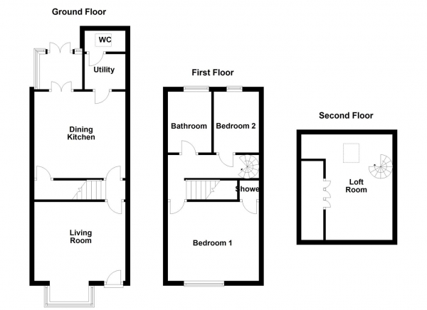 Floor Plan Image for 2 Bedroom Terraced House for Sale in Castleford Road, Normanton