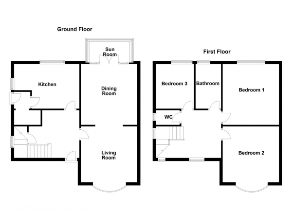 Floor Plan Image for 3 Bedroom Detached House for Sale in Pontefract Road, Featherstone, Pontefract