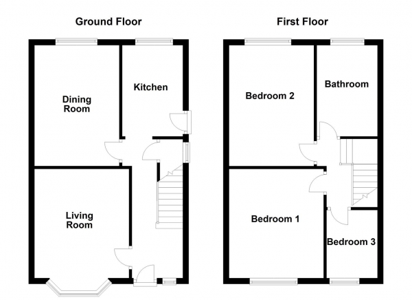 Floor Plan Image for 3 Bedroom Semi-Detached House for Sale in The Crescent, Altofts, Normanton