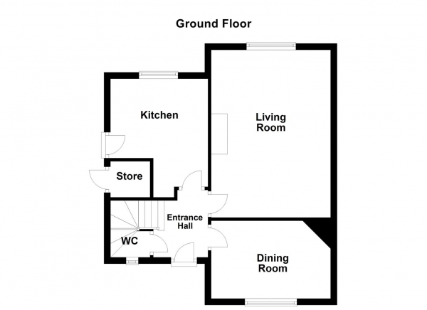 Floor Plan Image for 3 Bedroom Semi-Detached House for Sale in Tombridge Crescent, Kinsley, Pontefract