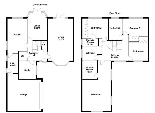 Floor Plan Image for 5 Bedroom Detached House for Sale in Ouse Way, Snaith, Goole