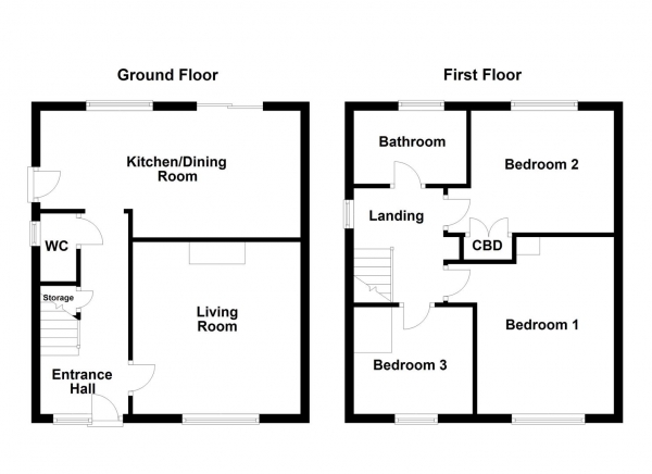 Floor Plan Image for 3 Bedroom Semi-Detached House for Sale in Queen Elizabeth Drive, Normanton