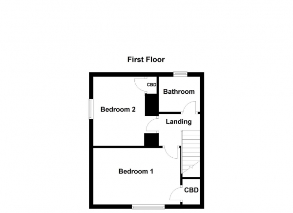 Floor Plan Image for 2 Bedroom End of Terrace House for Sale in Falcon Drive, Castleford