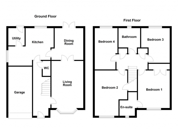 Floor Plan Image for 4 Bedroom Detached House for Sale in Holywell Avenue, Castleford