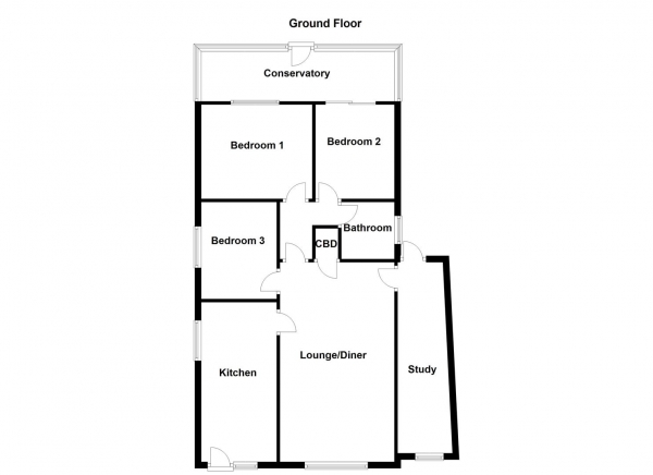 Floor Plan Image for 3 Bedroom Detached Bungalow for Sale in Bodmin Drive, Normanton