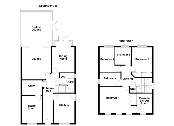 Floor Plan Image for 4 Bedroom Detached House for Sale in Dandy Mill View, Pontefract