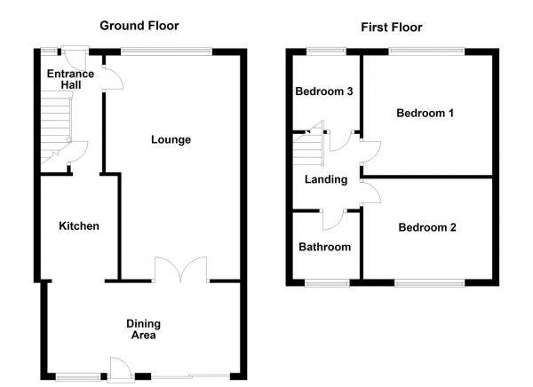 Floor Plan Image for 3 Bedroom Semi-Detached House for Sale in East Street, South Hiendley, Barnsley