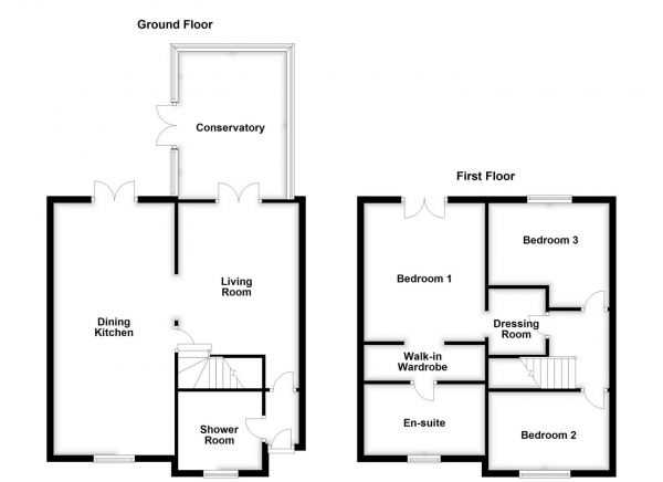 Floor Plan Image for 3 Bedroom Town House for Sale in Rosemount Drive, Normanton