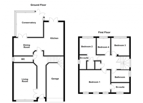 Floor Plan Image for 4 Bedroom Detached House for Sale in Chatsworth Avenue, Pontefract