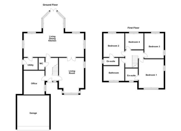 Floor Plan Image for 4 Bedroom Detached House for Sale in Hill Court, Castleford