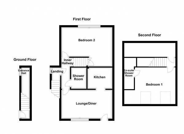 Floor Plan Image for 2 Bedroom Apartment for Sale in Church Terrace, Altofts, Normanton