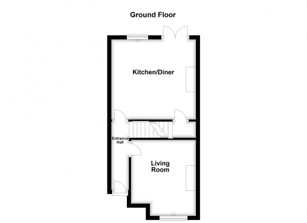 Floor Plan Image for 2 Bedroom Semi-Detached House for Sale in Gin Lane, Streethouse, Pontefract